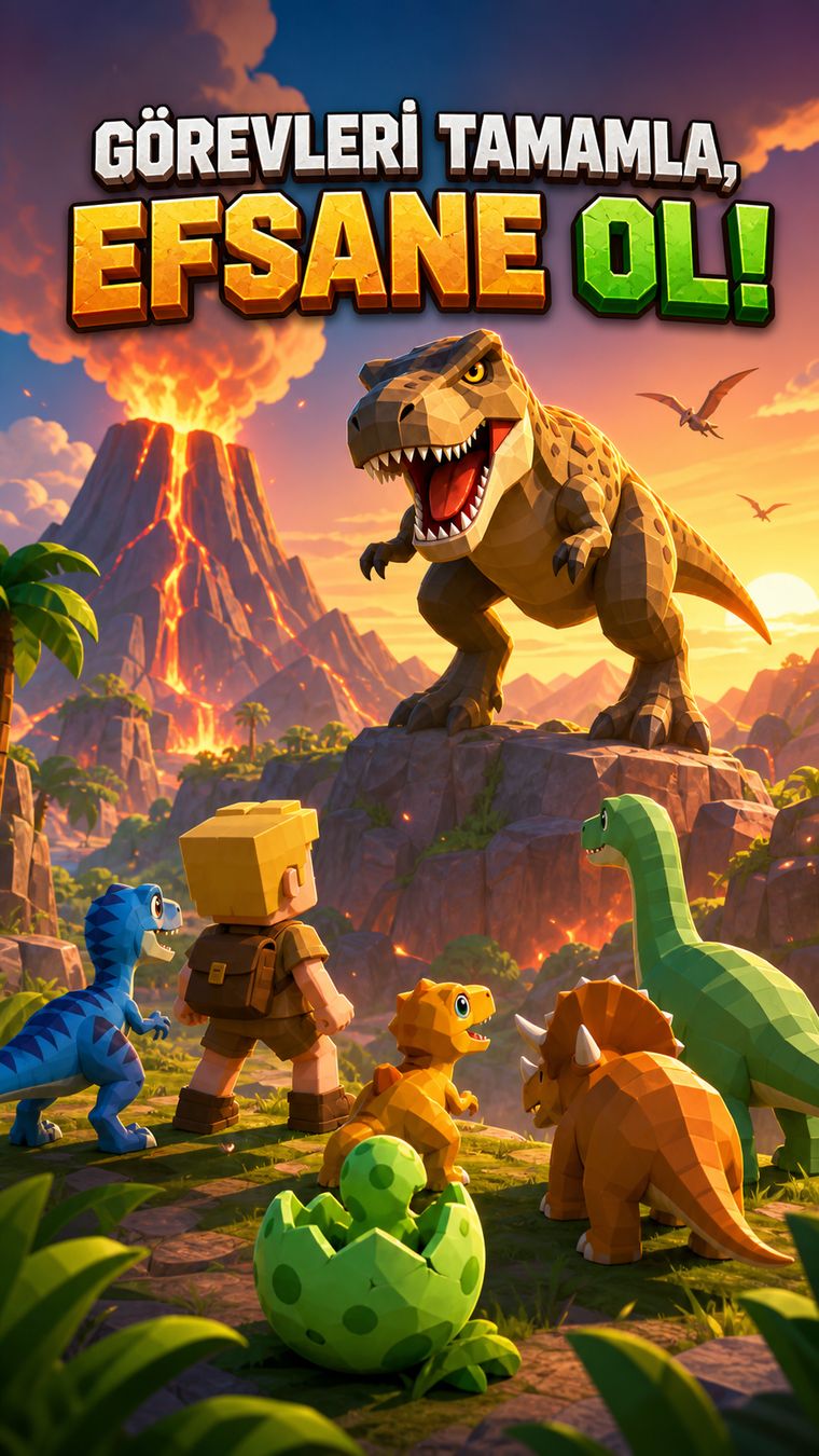 Dinomino — görevleri tamamla, efsane ol